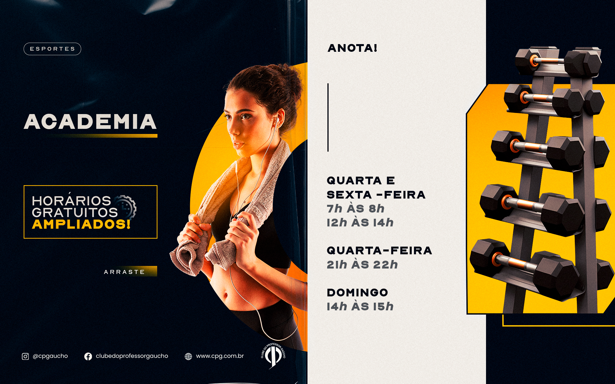 Horários da Academia Ampliados