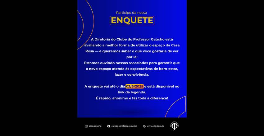 ENQUETE DA CASA ROSA!